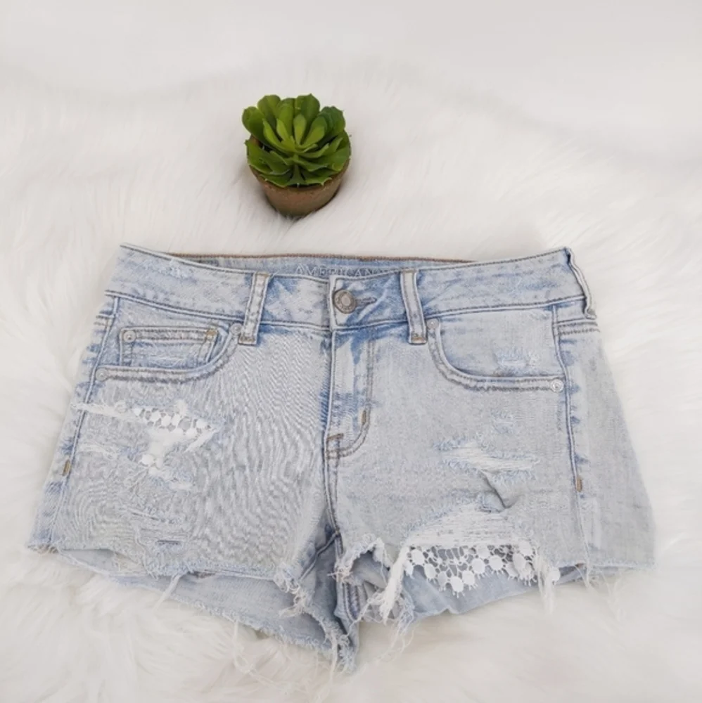 American eagle‎ cut off shorts lace pockets shortie